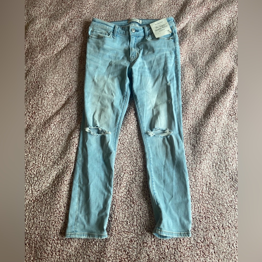 NWT Abercrombie & Fitch Super Skinny Ankle Mid-Rise 6S